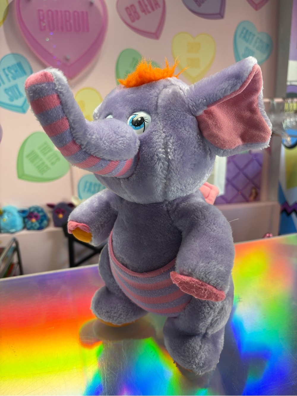 Vintage 80s Wuzzles Eleroo Plush 12 inches